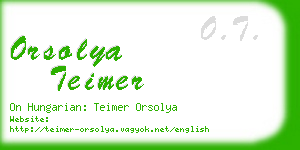 orsolya teimer business card